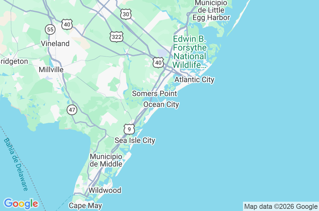 Muelle del Ocean City Fishing Club Area Map