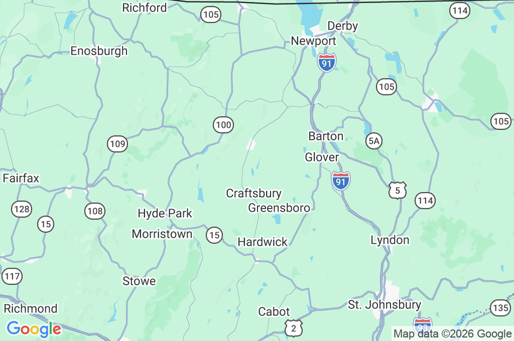 Craftsbury Outdoor Center Area Map Craftsbury Outdoor Center Area Map