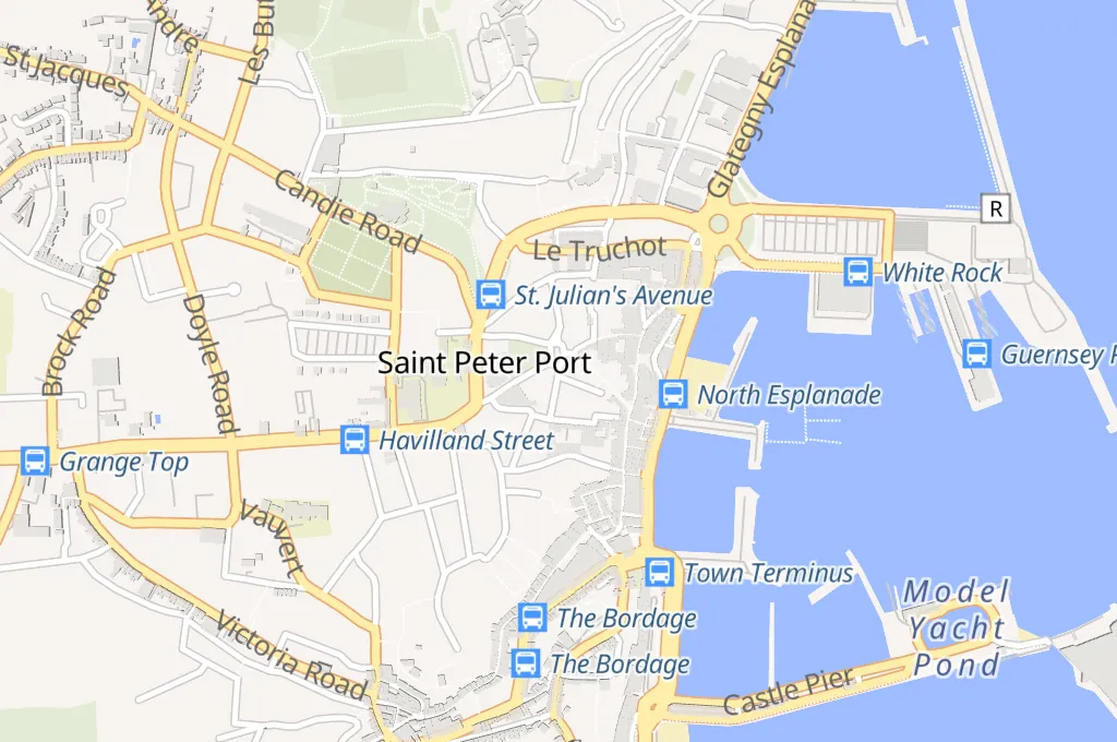 Saint Peter Port Area Map