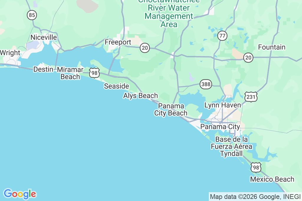 Carillon Beach Area Map