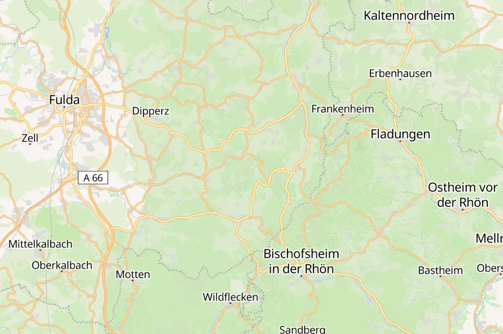Wasserkuppe Area Map