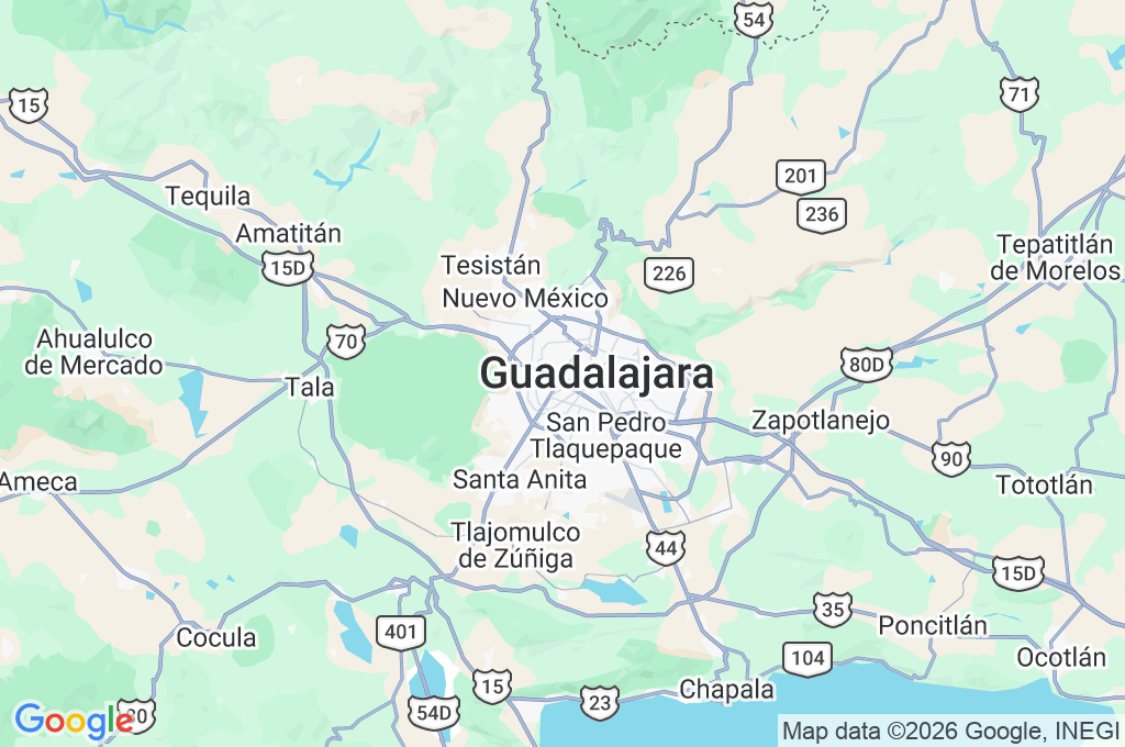 Guadalajara Area Map