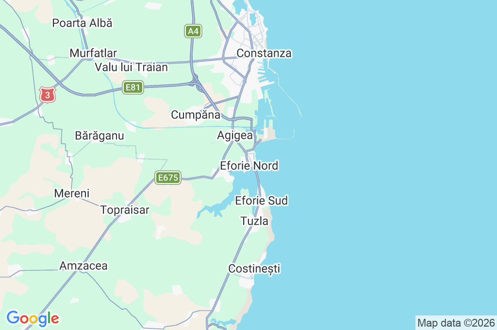 Eforie Nord Area Map