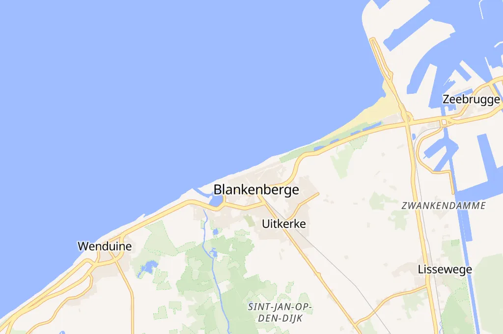 Playa de Blankenberge Area Map