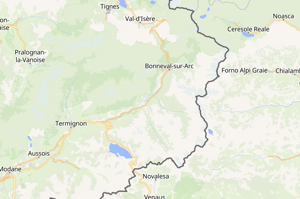 Bessans Area Map
