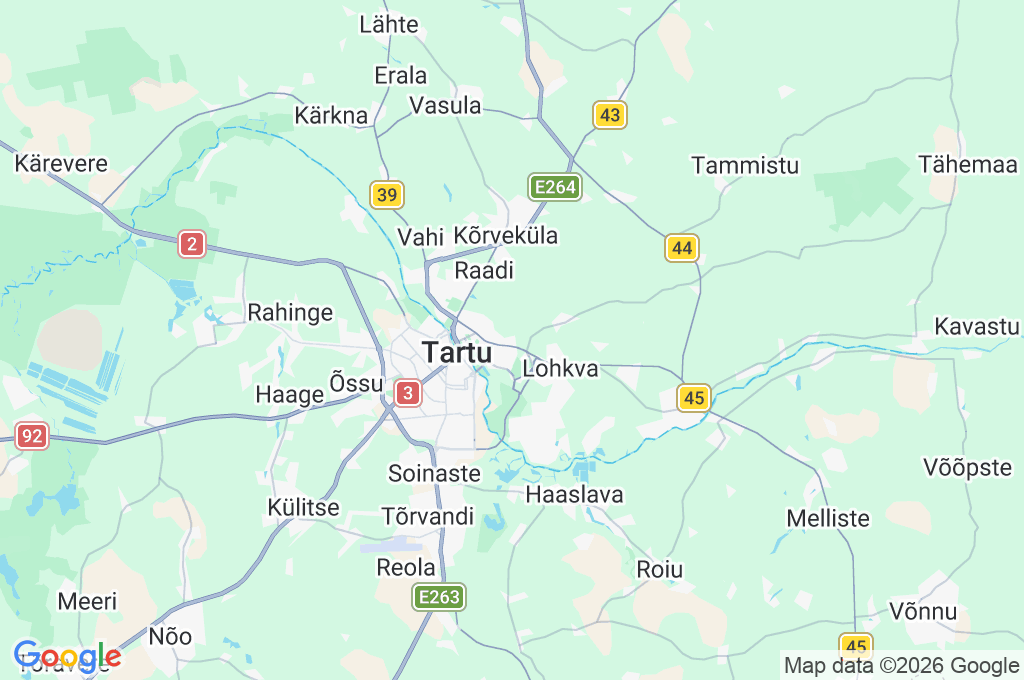 Tartu Area Map