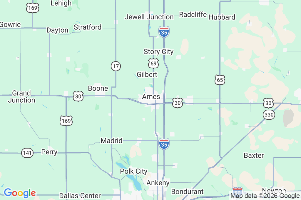Universidad Estatal de Iowa Area Map Universidad Estatal de Iowa Area Map