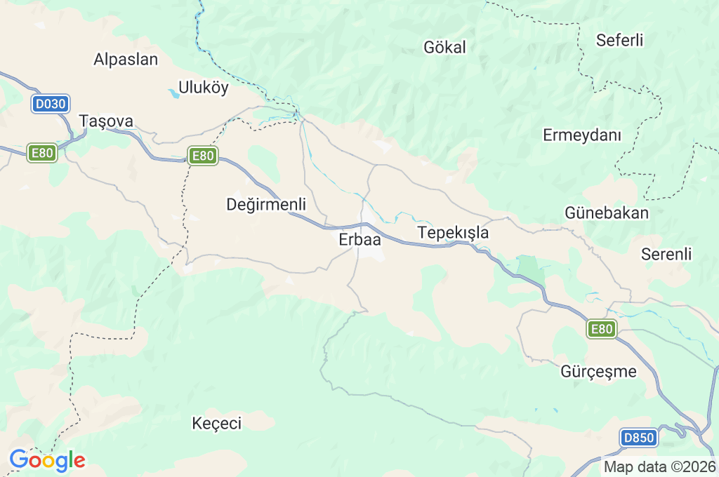 Erbaa Area Map