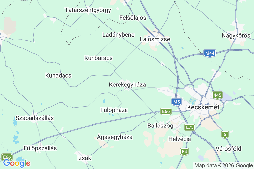 Kerekegyháza Area Map Kerekegyháza Area Map