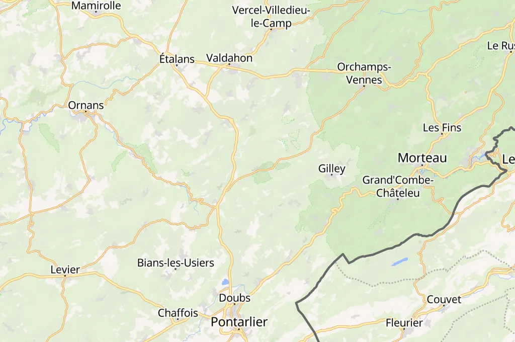 Arc-sous-Cicon Area Map