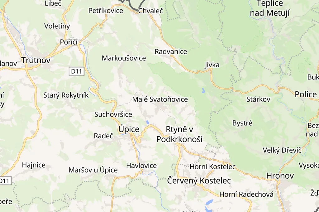 Malé Svatoňovice Area Map Malé Svatoňovice Area Map