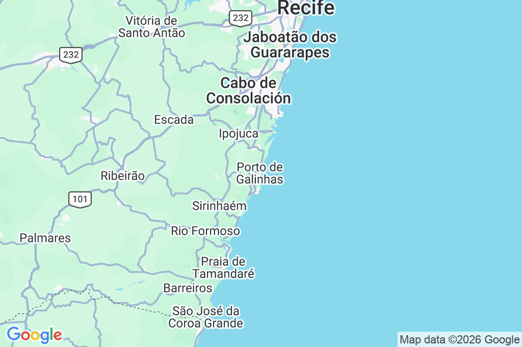 Porto de Galinhas Area Map Porto de Galinhas Area Map