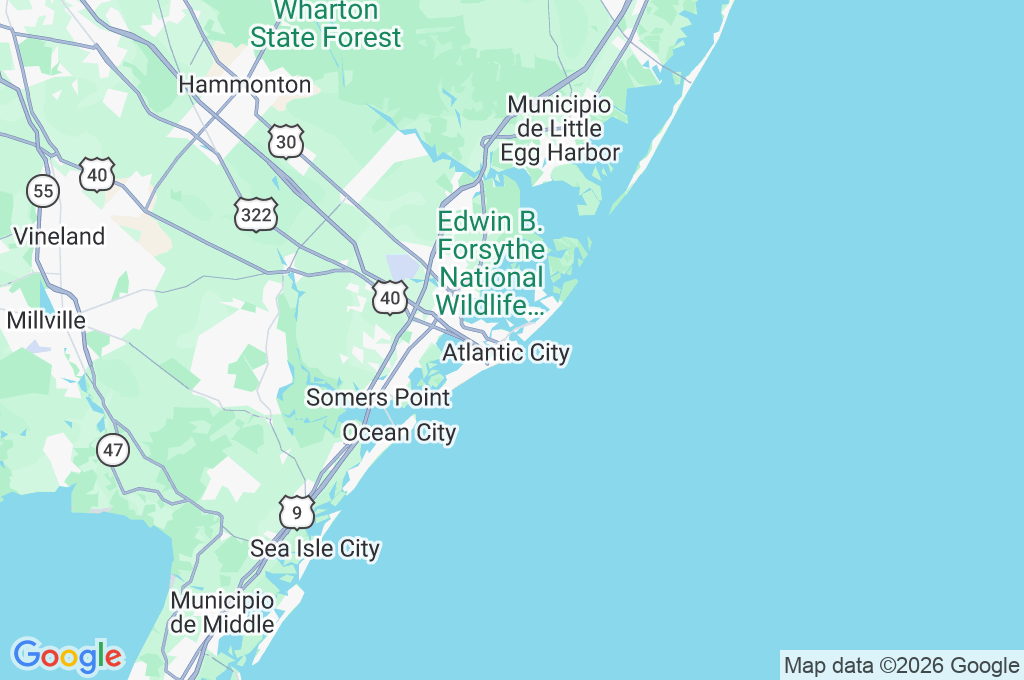 Acuario de Atlantic City Area Map