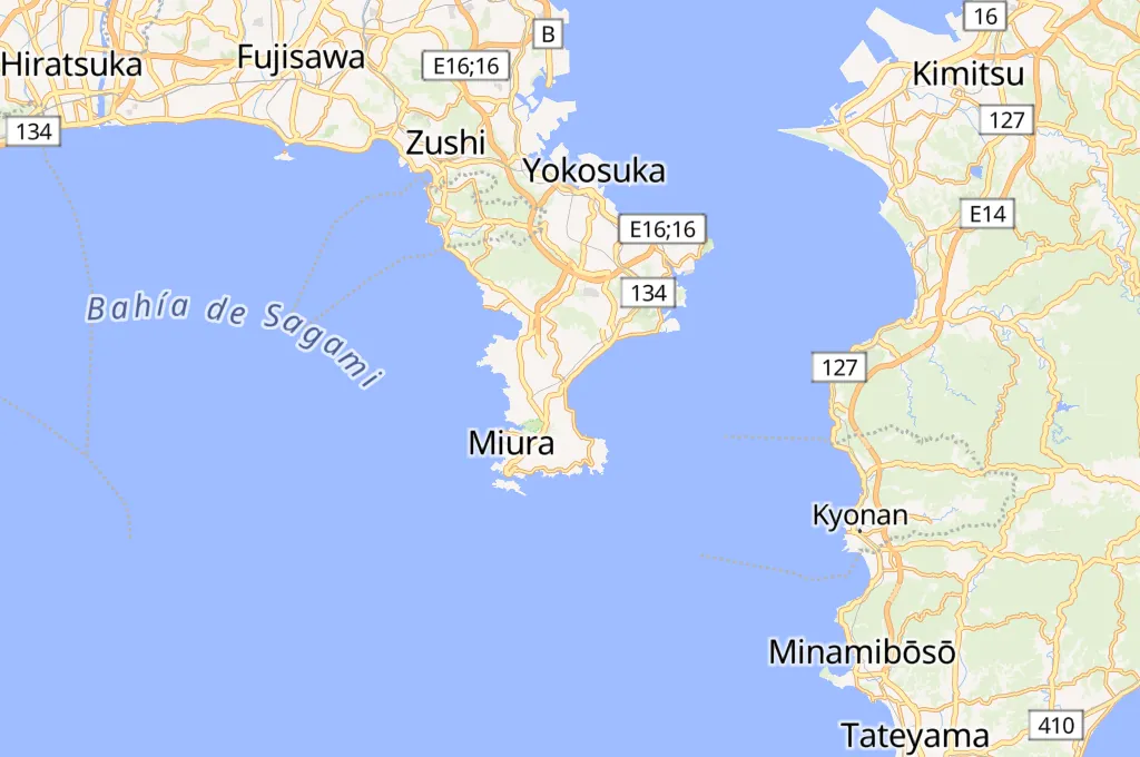 Miura Kaigan Area Map Miura Kaigan Area Map