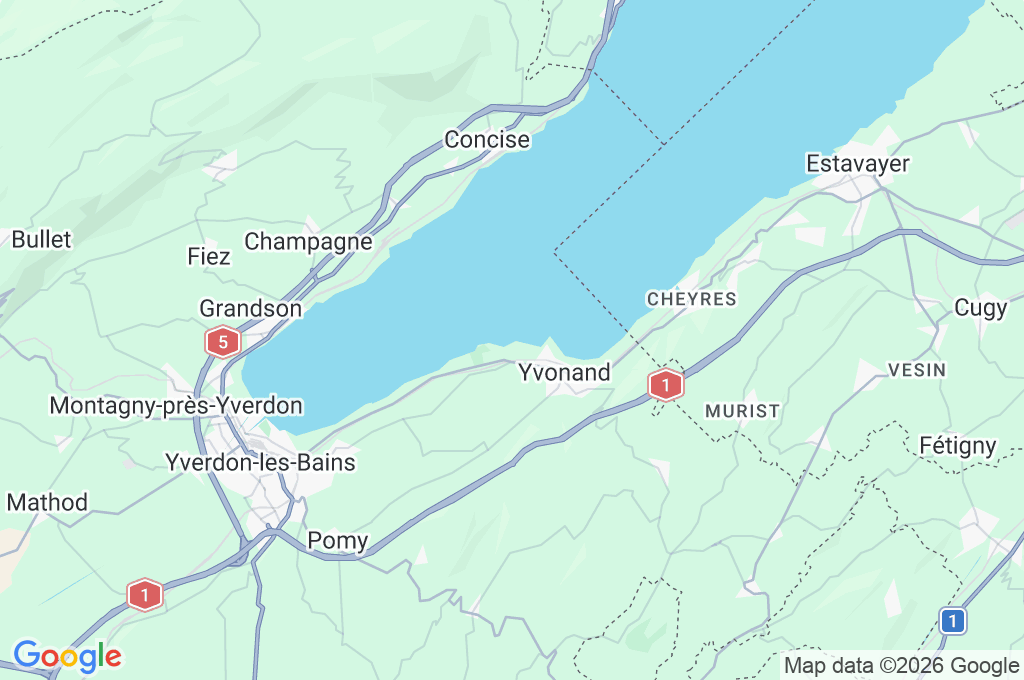 Yvonand Area Map Yvonand Area Map