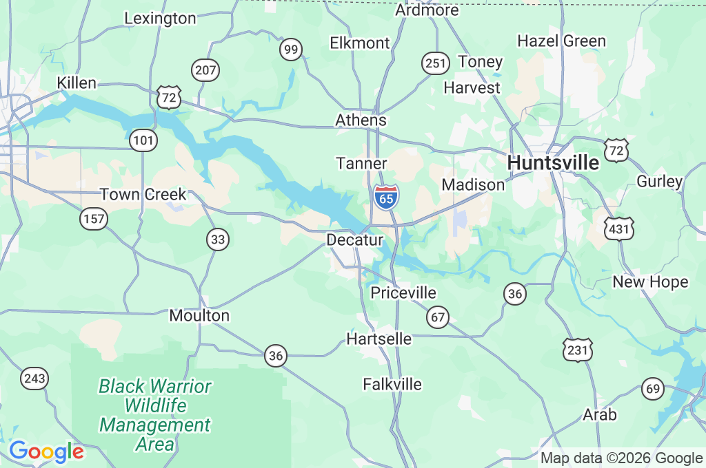 Decatur Area Map