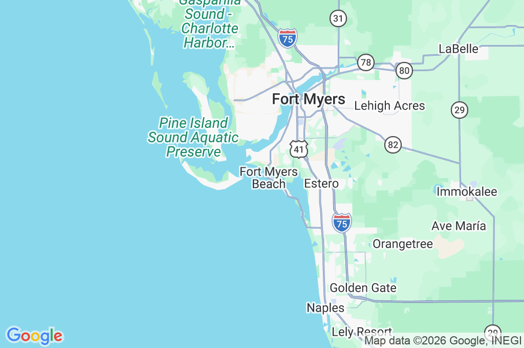 Fort Myers Beach Area Map