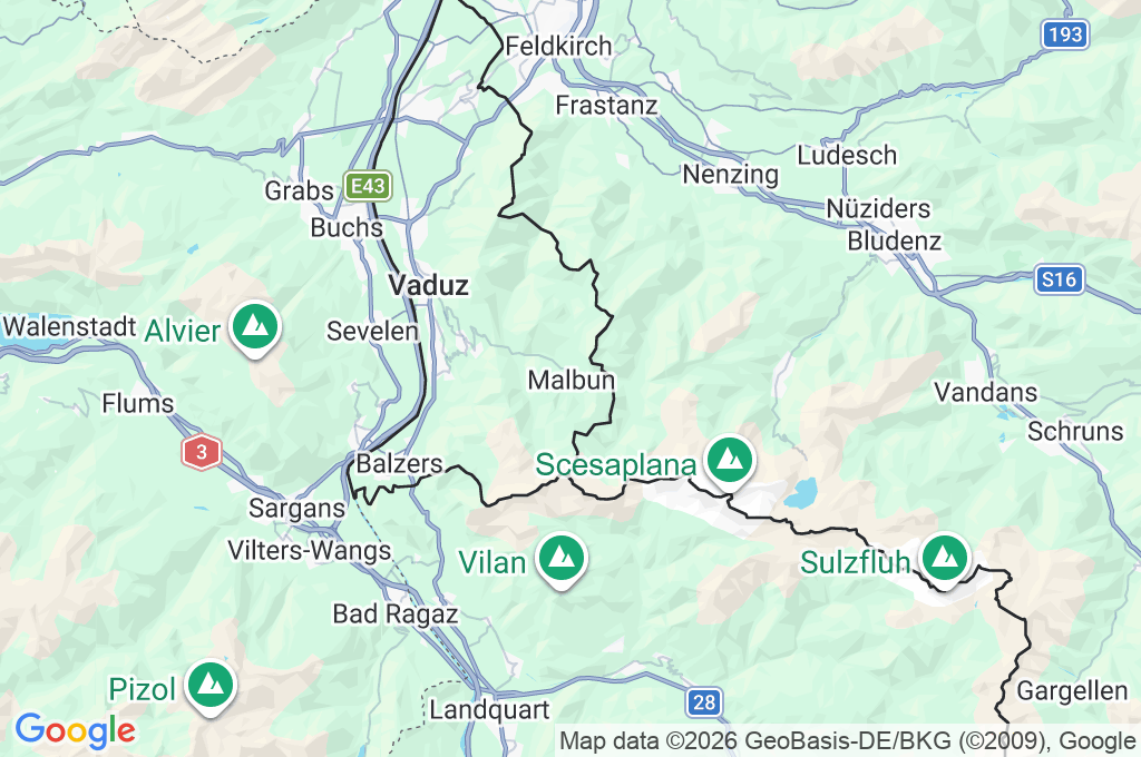 Malbun Area Map Malbun Area Map