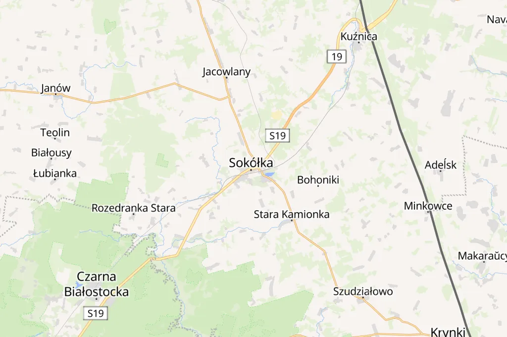 Sokółka Area Map