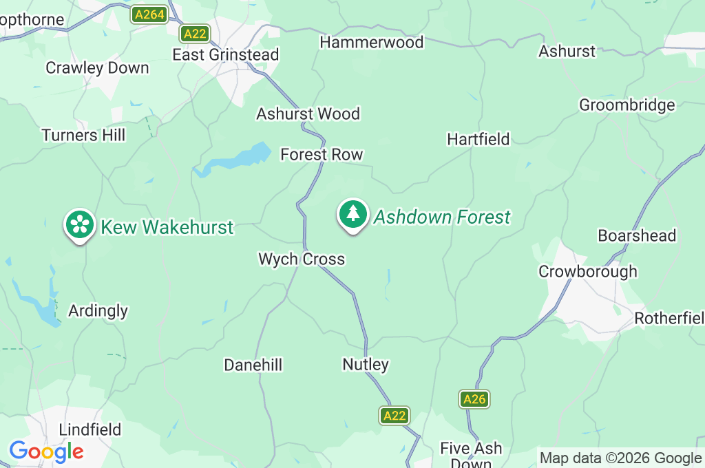 Ashdown Forest Area Map Ashdown Forest Area Map
