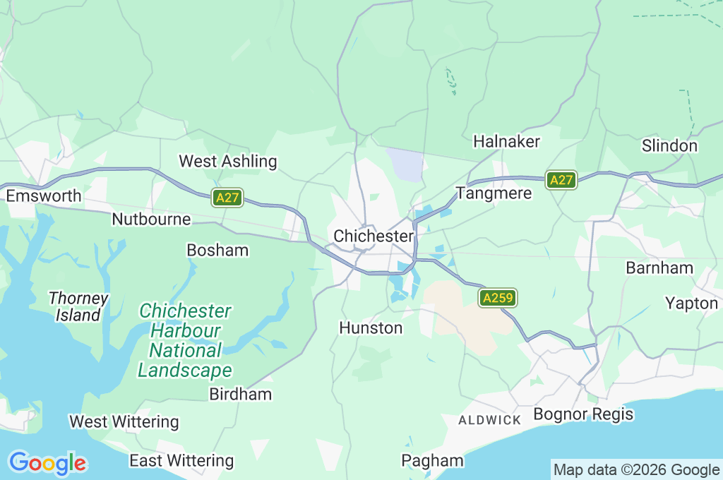 Catedral de Chichester Area Map Catedral de Chichester Area Map