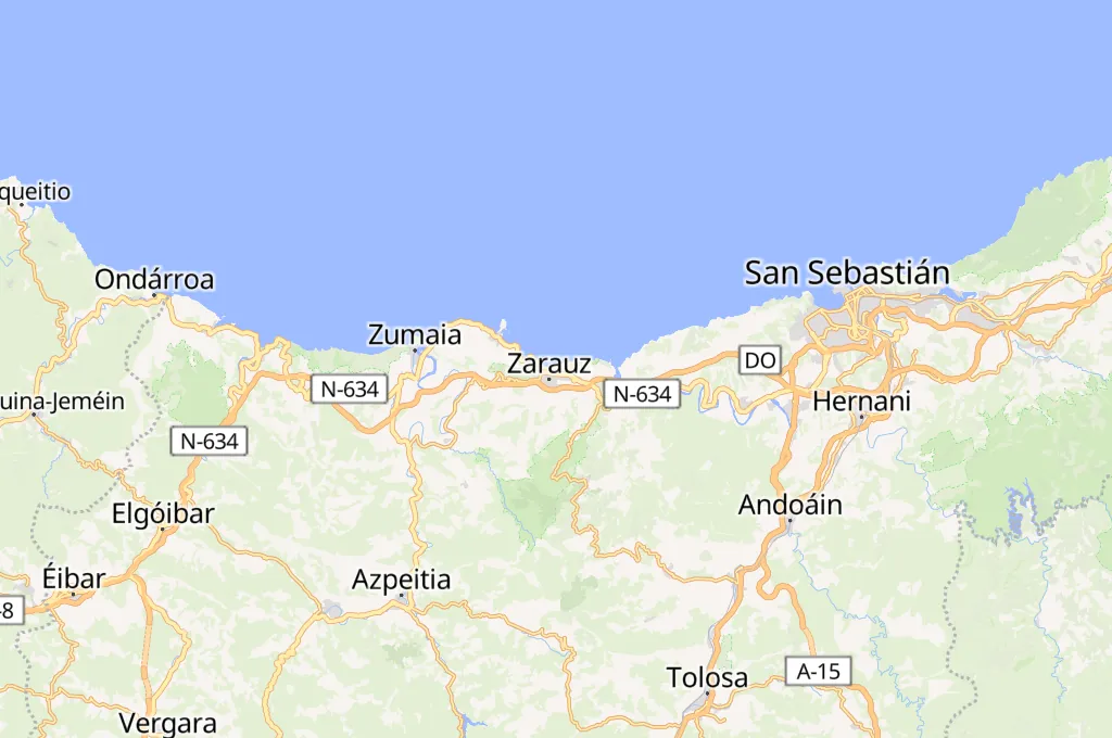 Playa de Zarautz Area Map