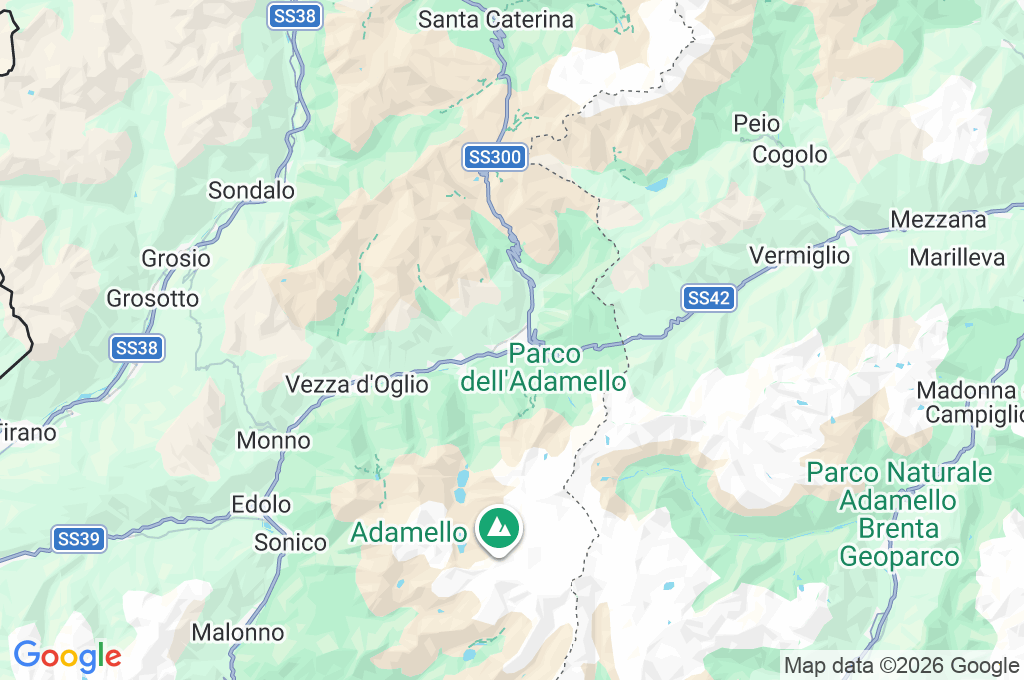 Ponte di Legno Area Map