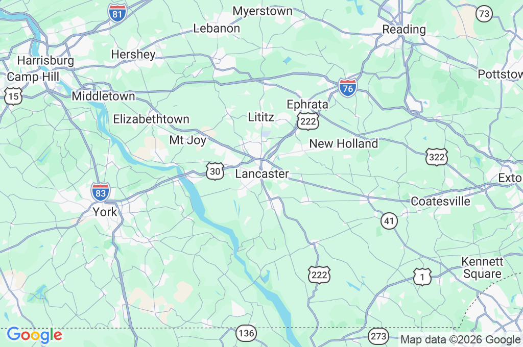 Lancaster Area Map Lancaster Area Map