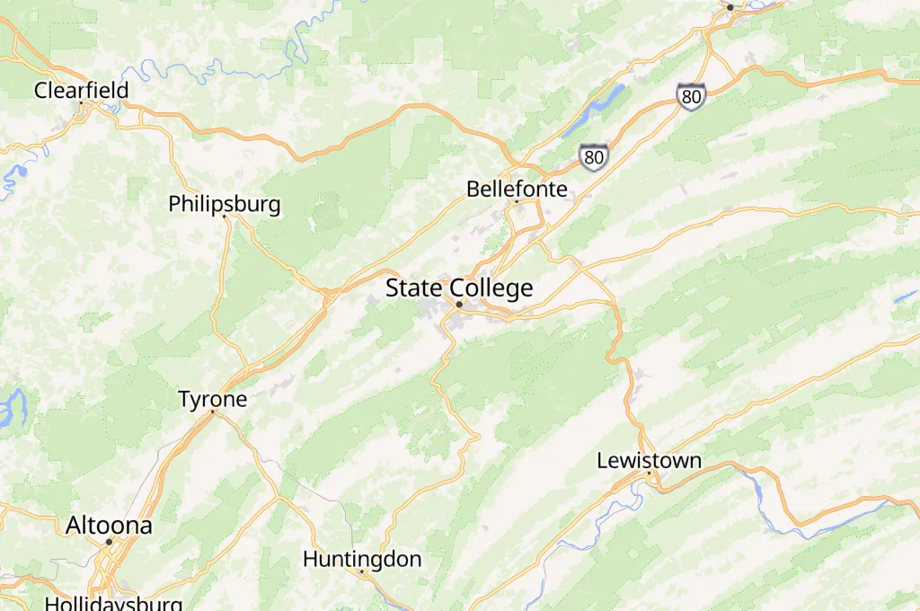 State College Area Map