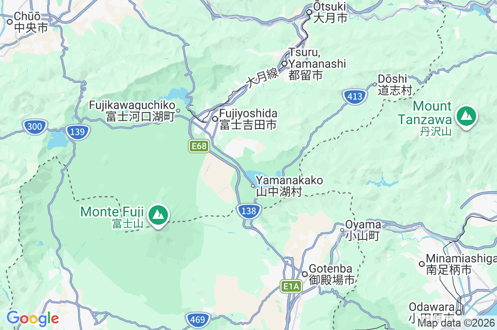 Hotel Mount Fuji Area Map Hotel Mount Fuji Area Map