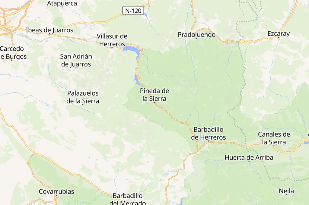 Pineda de la Sierra Area Map Pineda de la Sierra Area Map