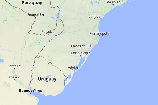 Map of Río Grande del Sur