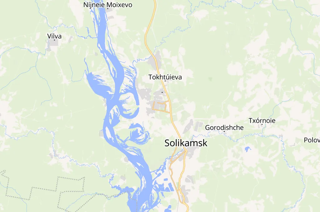 Solikamsk Area Map Solikamsk Area Map