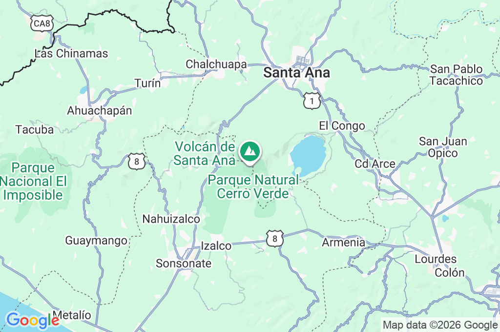 Volcán de Santa Ana Area Map