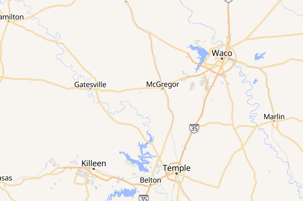McGregor Area Map