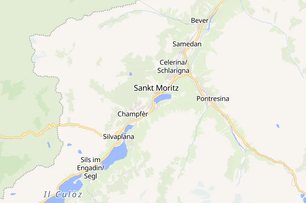St. Moritz Area Map St. Moritz Area Map