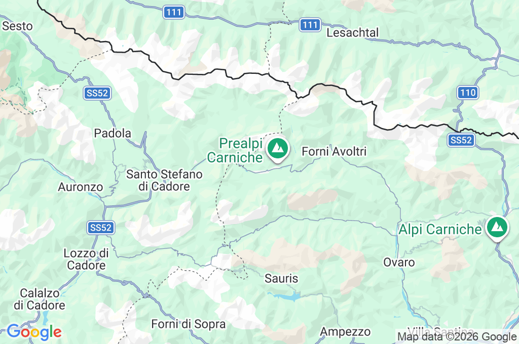 Sappada Area Map