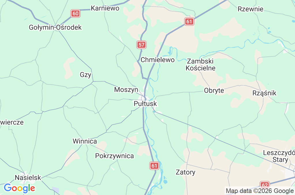 Pułtusk Area Map Pułtusk Area Map