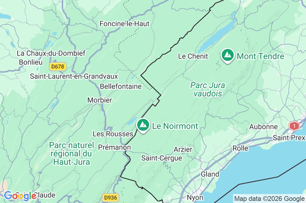 Bois-d'Amont Area Map Bois-d'Amont Area Map