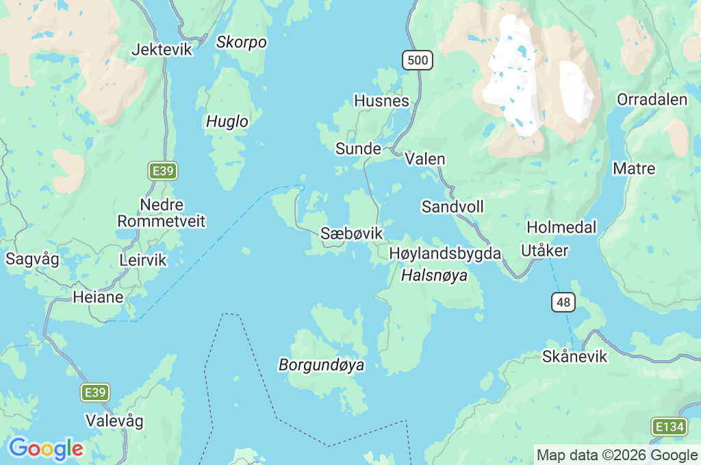 Sæbøvik Area Map