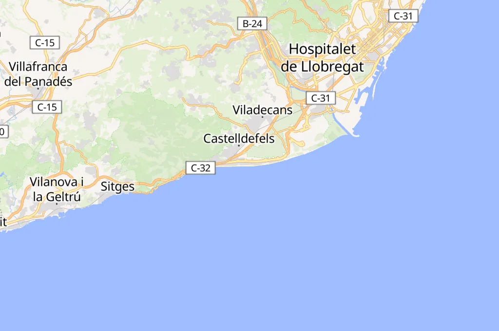 Castelldefels Area Map Castelldefels Area Map