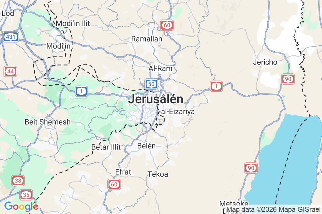 Muro de las Lamentaciones Area Map