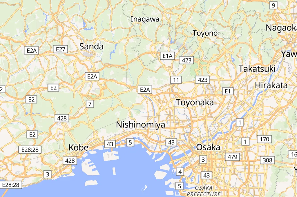 Takarazuka Area Map