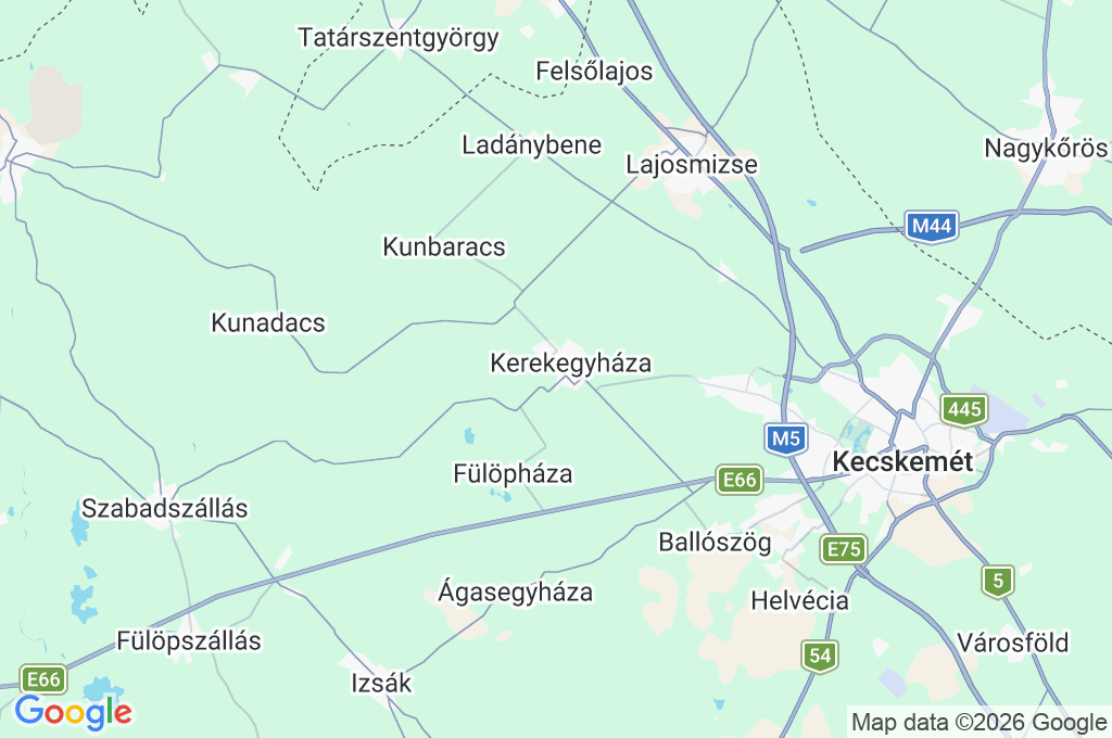 Kerekegyháza Area Map Kerekegyháza Area Map