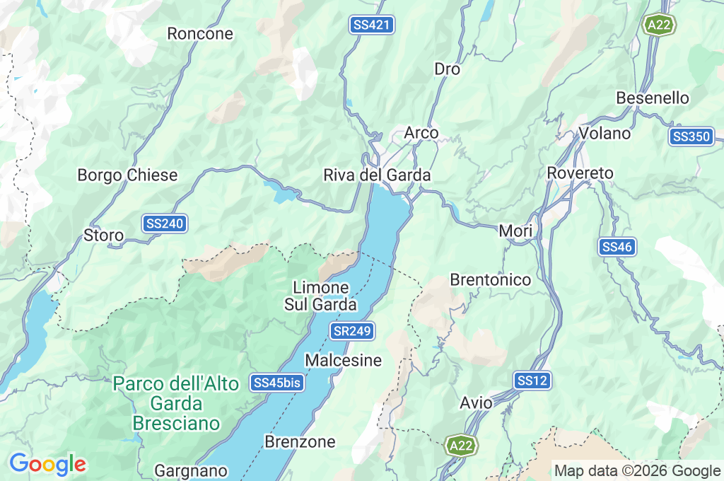 Riva del Garda Area Map Riva del Garda Area Map