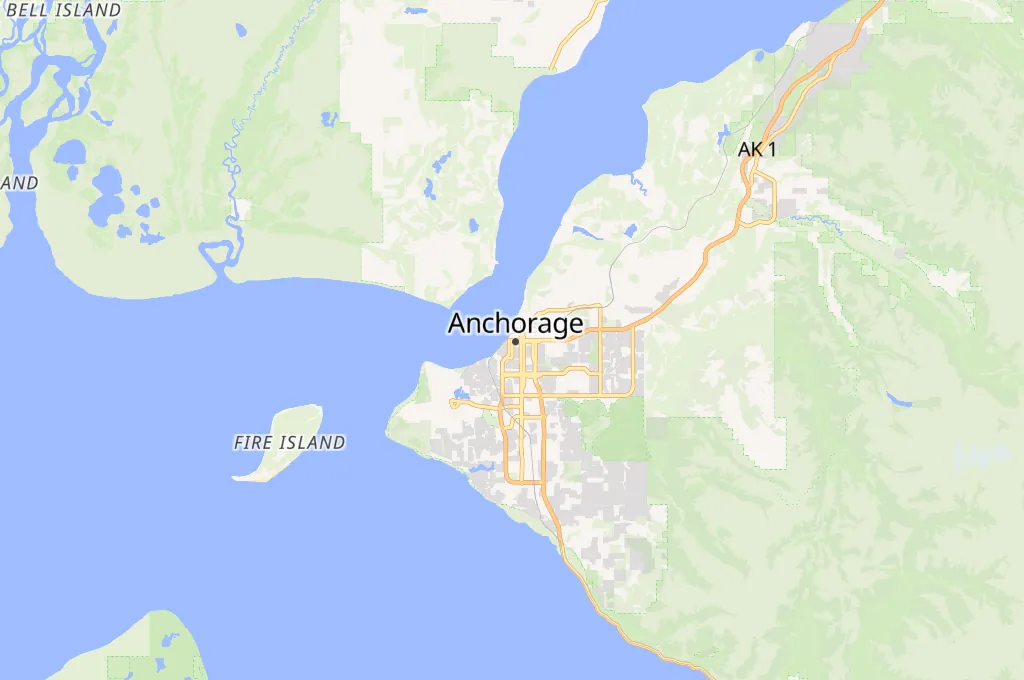 Anchorage Area Map Anchorage Area Map