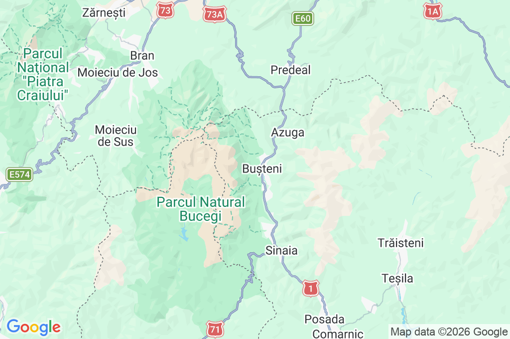 Teleférico Busteni-Babele Area Map