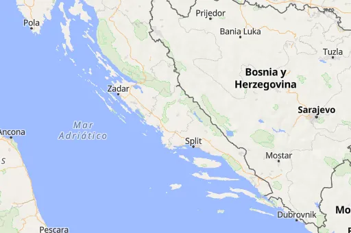 Map of Condado de Šibenik-Knin
