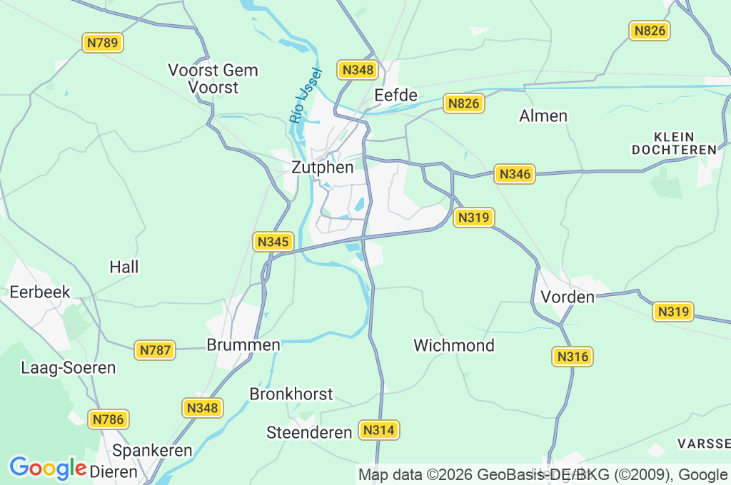 Zutphen Area Map Zutphen Area Map