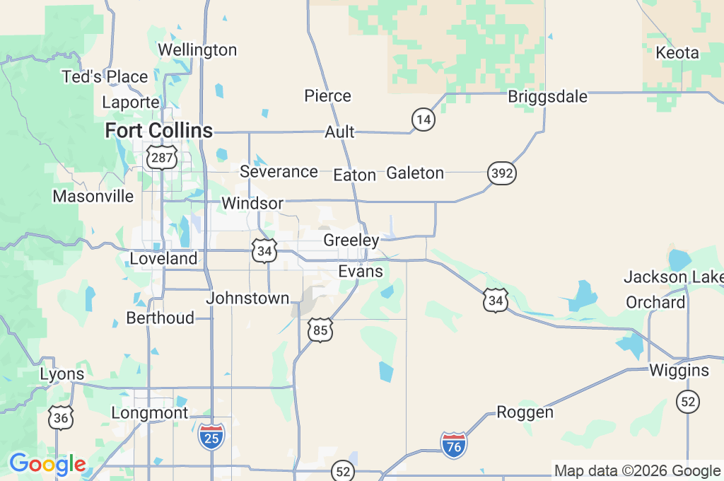 Greeley Subdivision Area Map